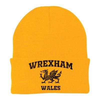 Wrexham Wales Retro Vintage Cool Gift Knit Cap Winter Beanie