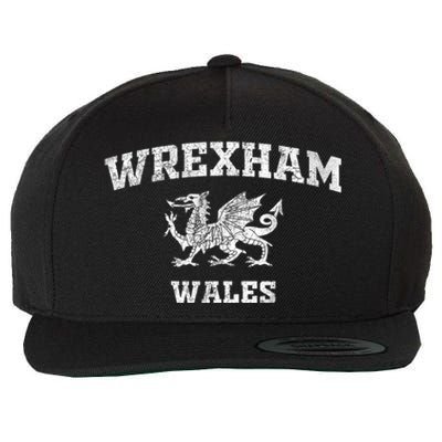 Wrexham Wales Retro Vintage Cool Gift Wool Snapback Cap