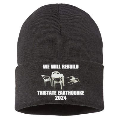 We Will Rebuild Earthquake 2024 Tristate Sustainable Knit Beanie