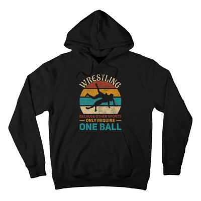 Wrestling Wrestle Retro Wrestler Funny Wrestling Hoodie