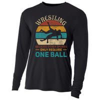 Wrestling Wrestle Retro Wrestler Funny Wrestling Cooling Performance Long Sleeve Crew