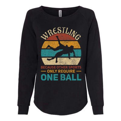 Wrestling Wrestle Retro Wrestler Funny Wrestling Womens California Wash Sweatshirt