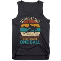 Wrestling Wrestle Retro Wrestler Funny Wrestling Tank Top