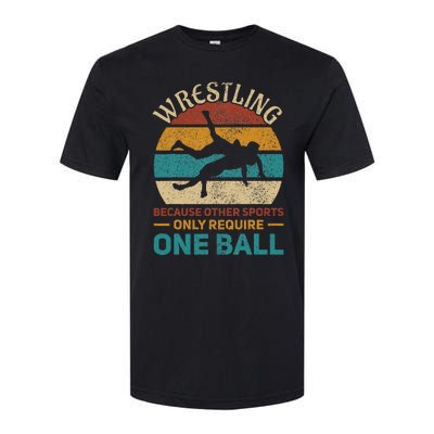 Wrestling Wrestle Retro Wrestler Funny Wrestling Softstyle® CVC T-Shirt