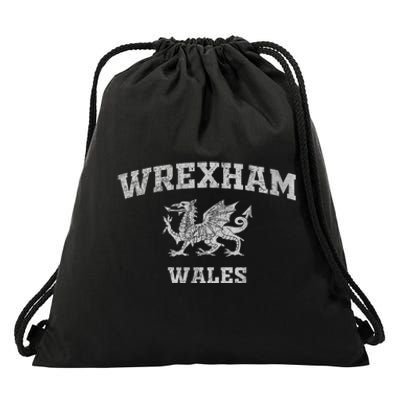 Wrexham Wales Retro Vintage Drawstring Bag