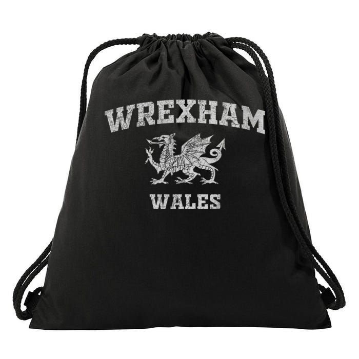 Wrexham Wales Retro Vintage Drawstring Bag