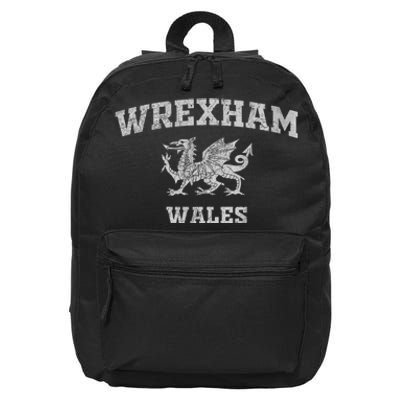 Wrexham Wales Retro Vintage 16 in Basic Backpack