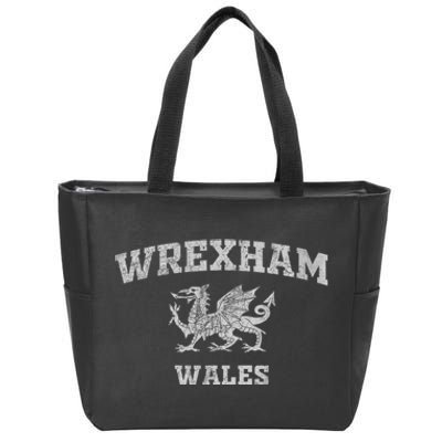 Wrexham Wales Retro Vintage Zip Tote Bag