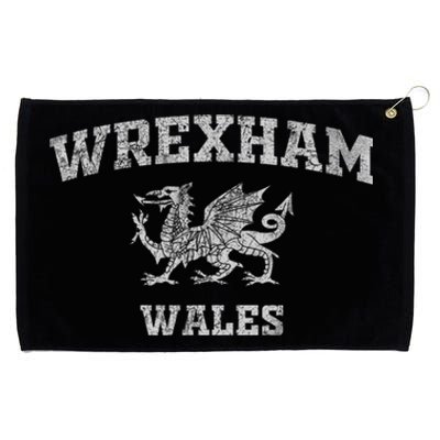 Wrexham Wales Retro Vintage Country Classic Hometown Dragon Flag Wales Grommeted Golf Towel