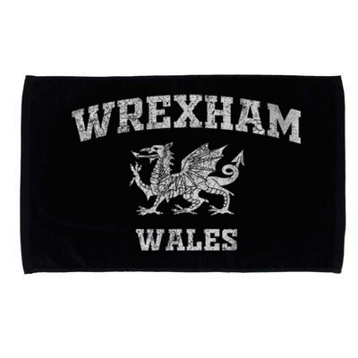 Wrexham Wales Retro Vintage Country Classic Hometown Dragon Flag Wales Microfiber Hand Towel