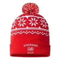 Wrexham Wales Retro Vintage Country Classic Hometown Dragon Flag Wales USA-Made Snowflake Beanie