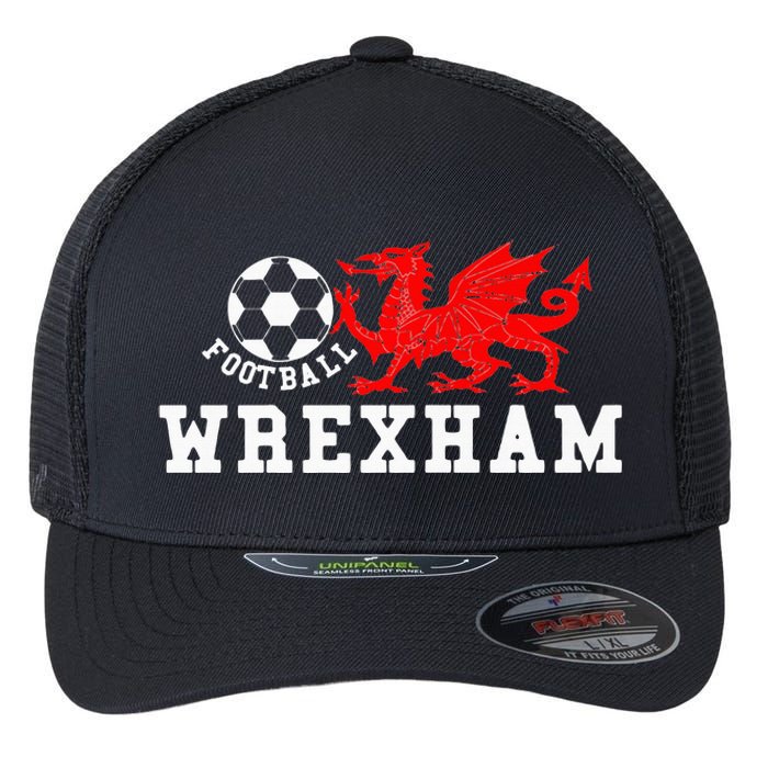 Wrexham Wales Retro Vintage Flexfit Unipanel Trucker Cap