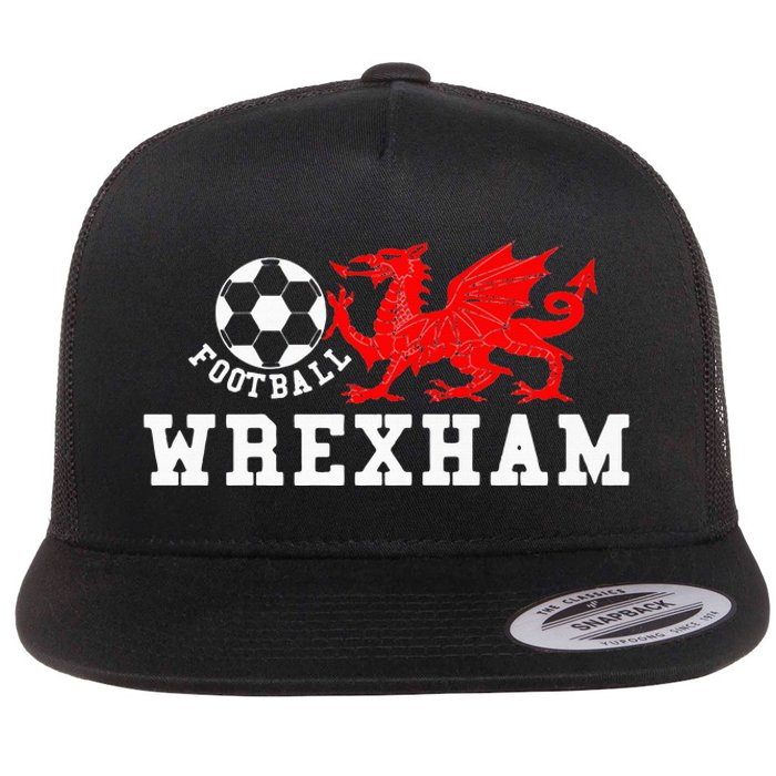 Wrexham Wales Retro Vintage Flat Bill Trucker Hat