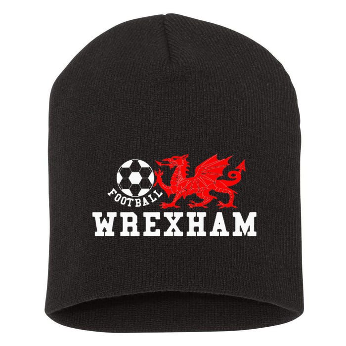 Wrexham Wales Retro Vintage Short Acrylic Beanie