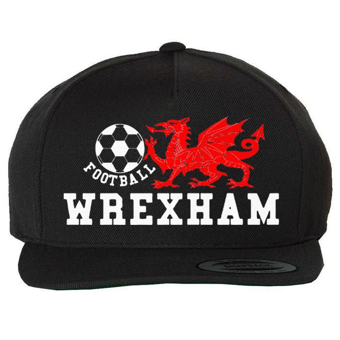 Wrexham Wales Retro Vintage Wool Snapback Cap