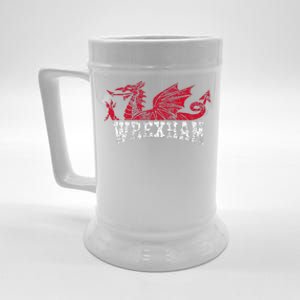 Wrexham Wales red dragon Wrecsam Beer Stein