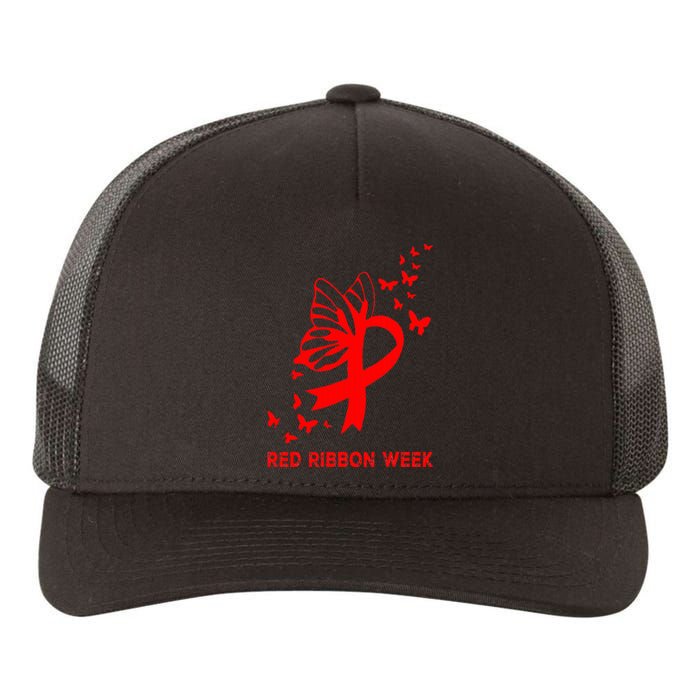 We Wear Red For Red Ribbon Week Awareness  Yupoong Adult 5-Panel Trucker Hat