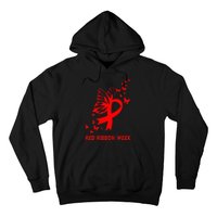 We Wear Red For Red Ribbon Week Awareness  Hoodie