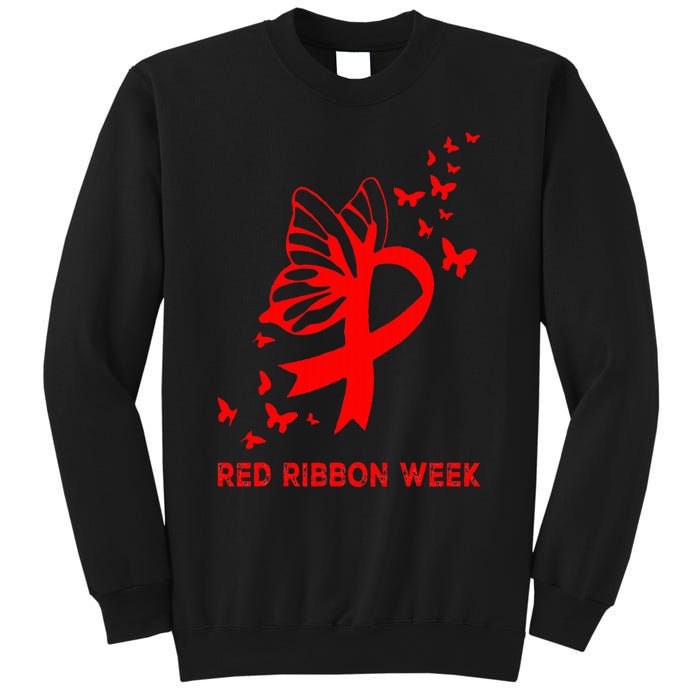 We Wear Red For Red Ribbon Week Awareness  Sweatshirt