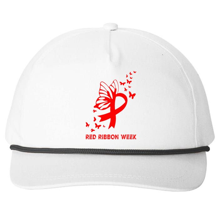 We Wear Red For Red Ribbon Week Awareness  Snapback Five-Panel Rope Hat