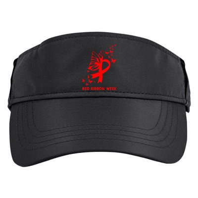 We Wear Red For Red Ribbon Week Awareness  Adult Drive Performance Visor