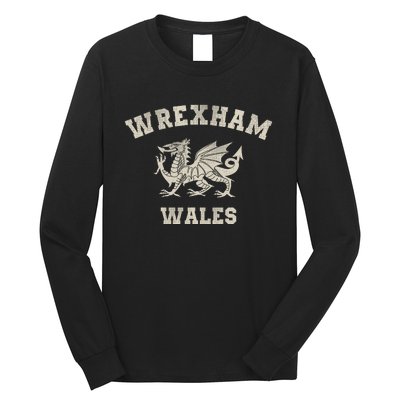 Wrexham Wales Retro Vintage Long Sleeve Shirt