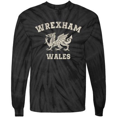 Wrexham Wales Retro Vintage Tie-Dye Long Sleeve Shirt