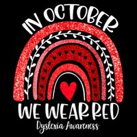 We Wear Red Dyslexia Awareness Month Dyslexia Boho Rainbow Cooling Performance Crew T-Shirt