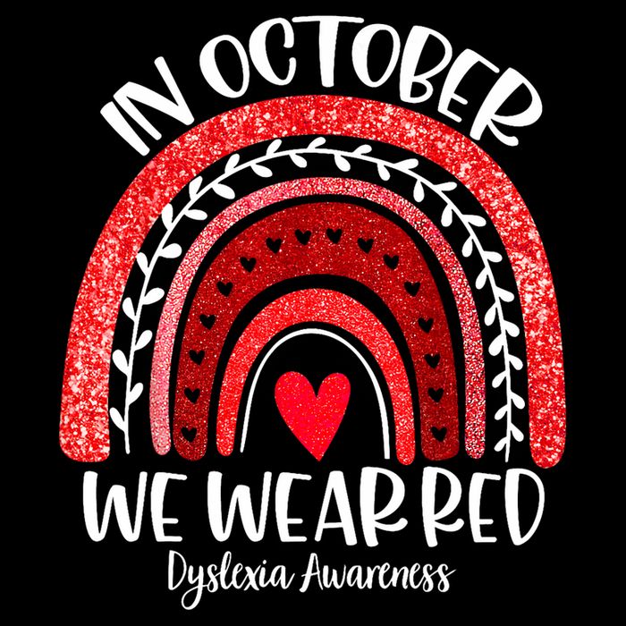 We Wear Red Dyslexia Awareness Month Dyslexia Boho Rainbow Cooling Performance Crew T-Shirt