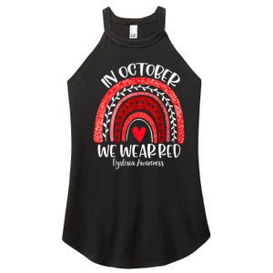 We Wear Red Dyslexia Awareness Month Dyslexia Boho Rainbow Women's Perfect Tri Rocker Tank