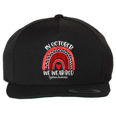 We Wear Red Dyslexia Awareness Month Dyslexia Boho Rainbow Wool Snapback Cap