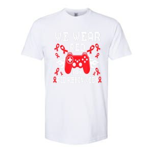 We Wear Red For Red Ribbon Week Awareness Gamer Video Game Softstyle CVC T-Shirt