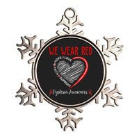 We Wear Red Dyslexia Awareness Month Dyslexia Metallic Star Ornament