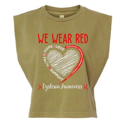 We Wear Red Dyslexia Awareness Month Dyslexia Garment-Dyed Women's Muscle Tee