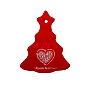 We Wear Red Dyslexia Awareness Month Dyslexia Ceramic Tree Ornament