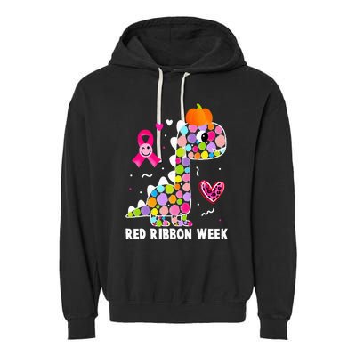 We Wear Red Ribbon Week Awareness Red Ribbon Week Garment-Dyed Fleece Hoodie