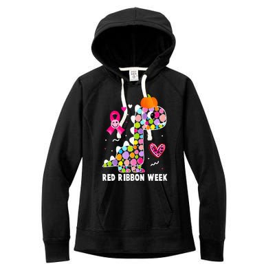 We Wear Red Ribbon Week Awareness Red Ribbon Week Women's Fleece Hoodie