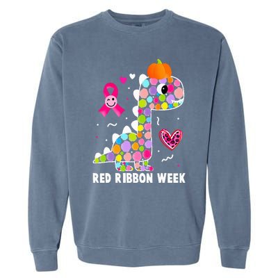 We Wear Red Ribbon Week Awareness Red Ribbon Week Garment-Dyed Sweatshirt