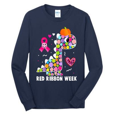 We Wear Red Ribbon Week Awareness Red Ribbon Week Tall Long Sleeve T-Shirt