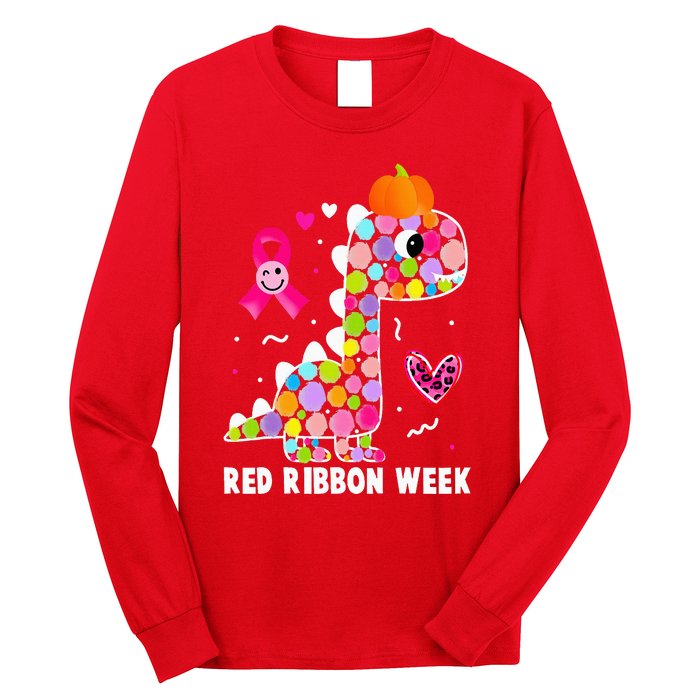 We Wear Red Ribbon Week Awareness Red Ribbon Week Long Sleeve Shirt