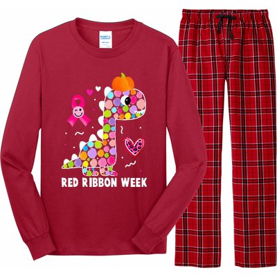 We Wear Red Ribbon Week Awareness Red Ribbon Week Long Sleeve Pajama Set