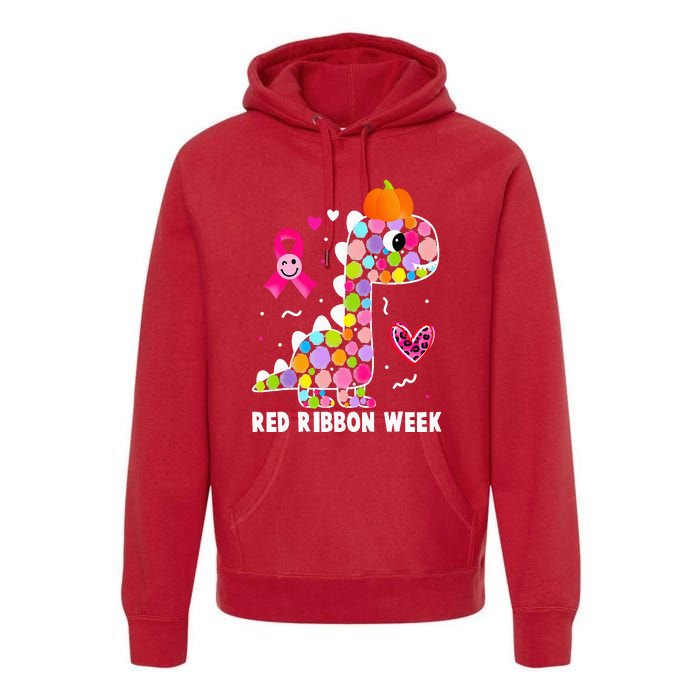 We Wear Red Ribbon Week Awareness Red Ribbon Week Premium Hoodie