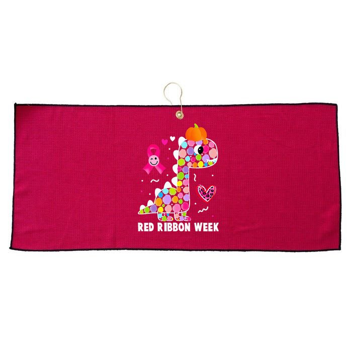 We Wear Red Ribbon Week Awareness Red Ribbon Week Large Microfiber Waffle Golf Towel