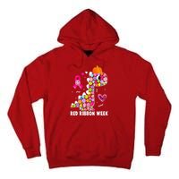 We Wear Red Ribbon Week Awareness Red Ribbon Week Tall Hoodie