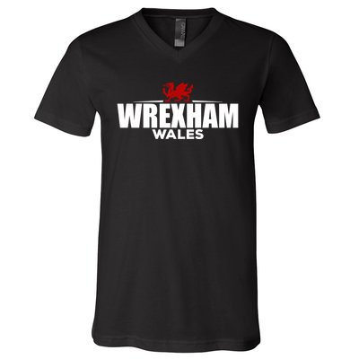 Wrexham Wales Retro Vintage V-Neck T-Shirt