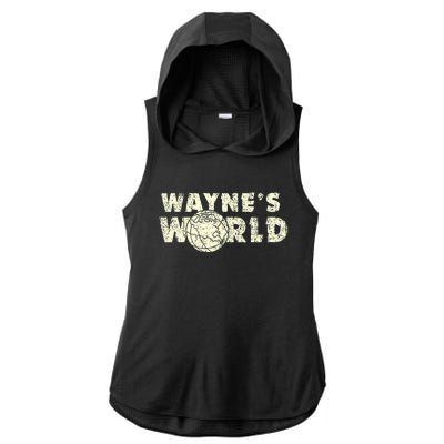 W.A.Y.N.E.S World Retro Vintage 90s Movie Film Ladies PosiCharge Tri-Blend Wicking Draft Hoodie Tank