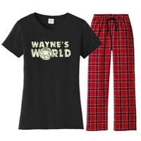 W.A.Y.N.E.S World Retro Vintage 90s Movie Film Women's Flannel Pajama Set