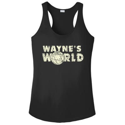 W.A.Y.N.E.S World Retro Vintage 90s Movie Film Ladies PosiCharge Competitor Racerback Tank