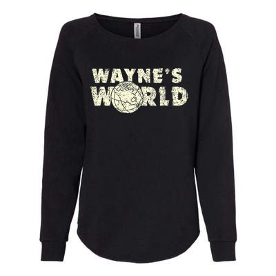 W.A.Y.N.E.S World Retro Vintage 90s Movie Film Womens California Wash Sweatshirt