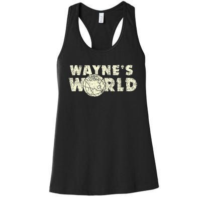 W.A.Y.N.E.S World Retro Vintage 90s Movie Film Women's Racerback Tank